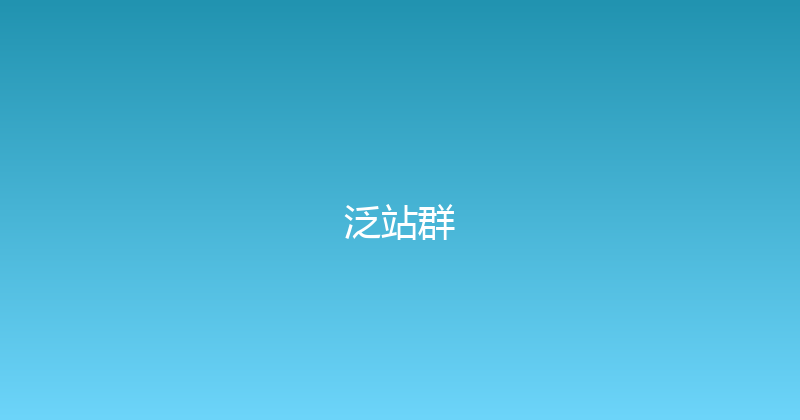 泛站群 封面图
