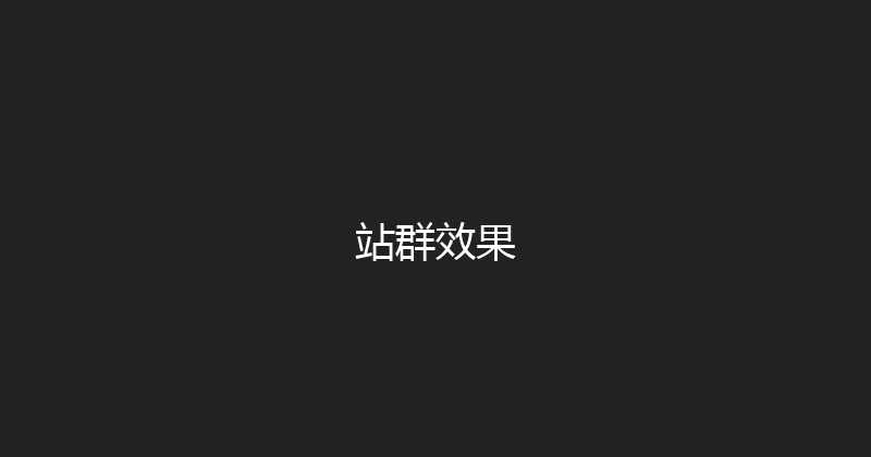 站群效果 封面图